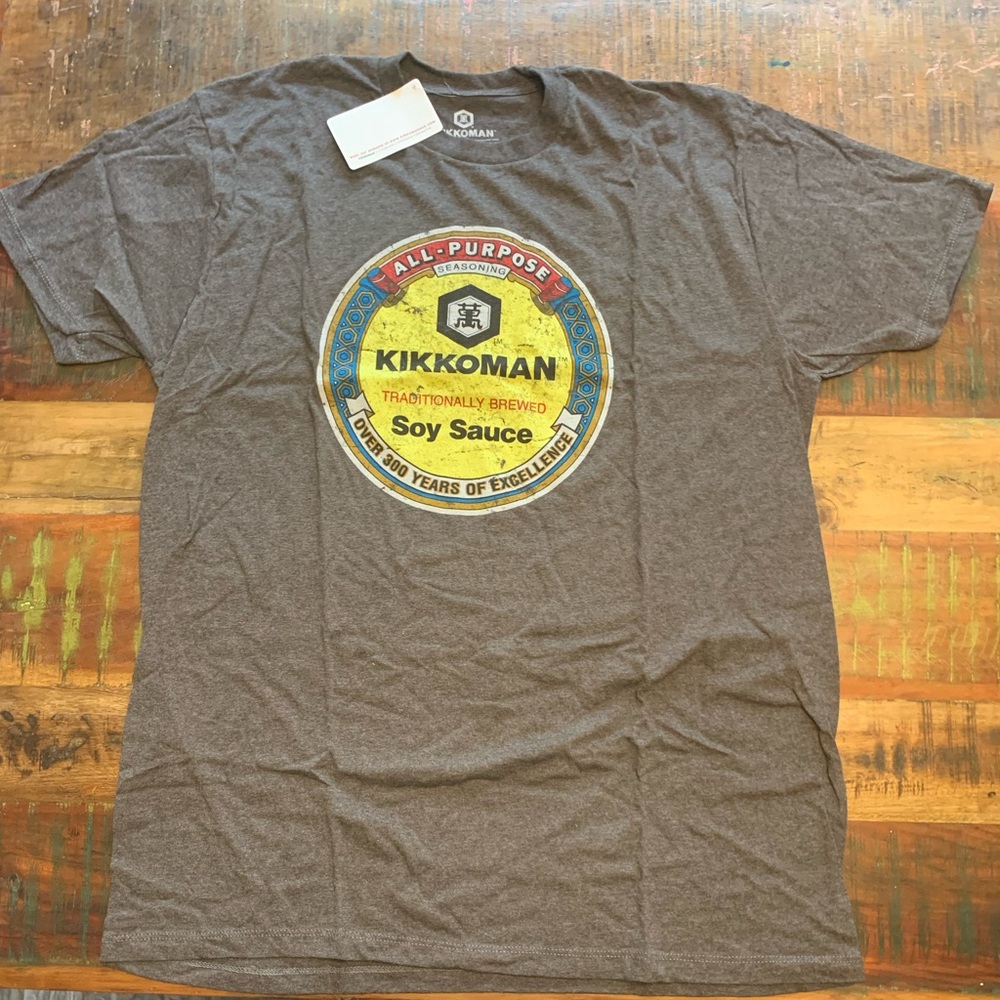 NWT Kikkoman T Shirt Adult Extra Large XL Soy Sauce  Japan novelty summer tee